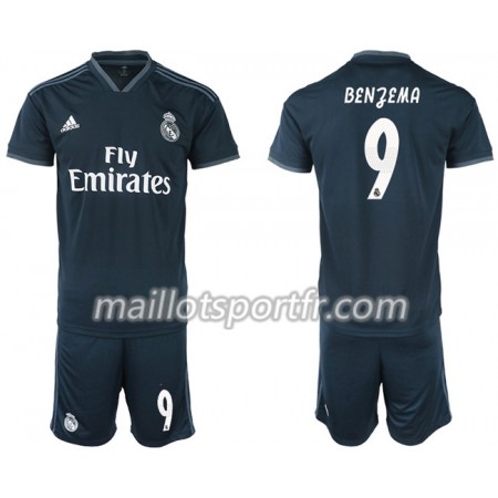 Maillot de Foot Real Madrid BENZEMA 9 Enfant Exterieur 2018/19